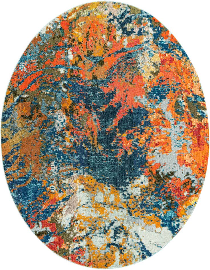 Detail image of 7' x 7' Washable Vivid Round Rug