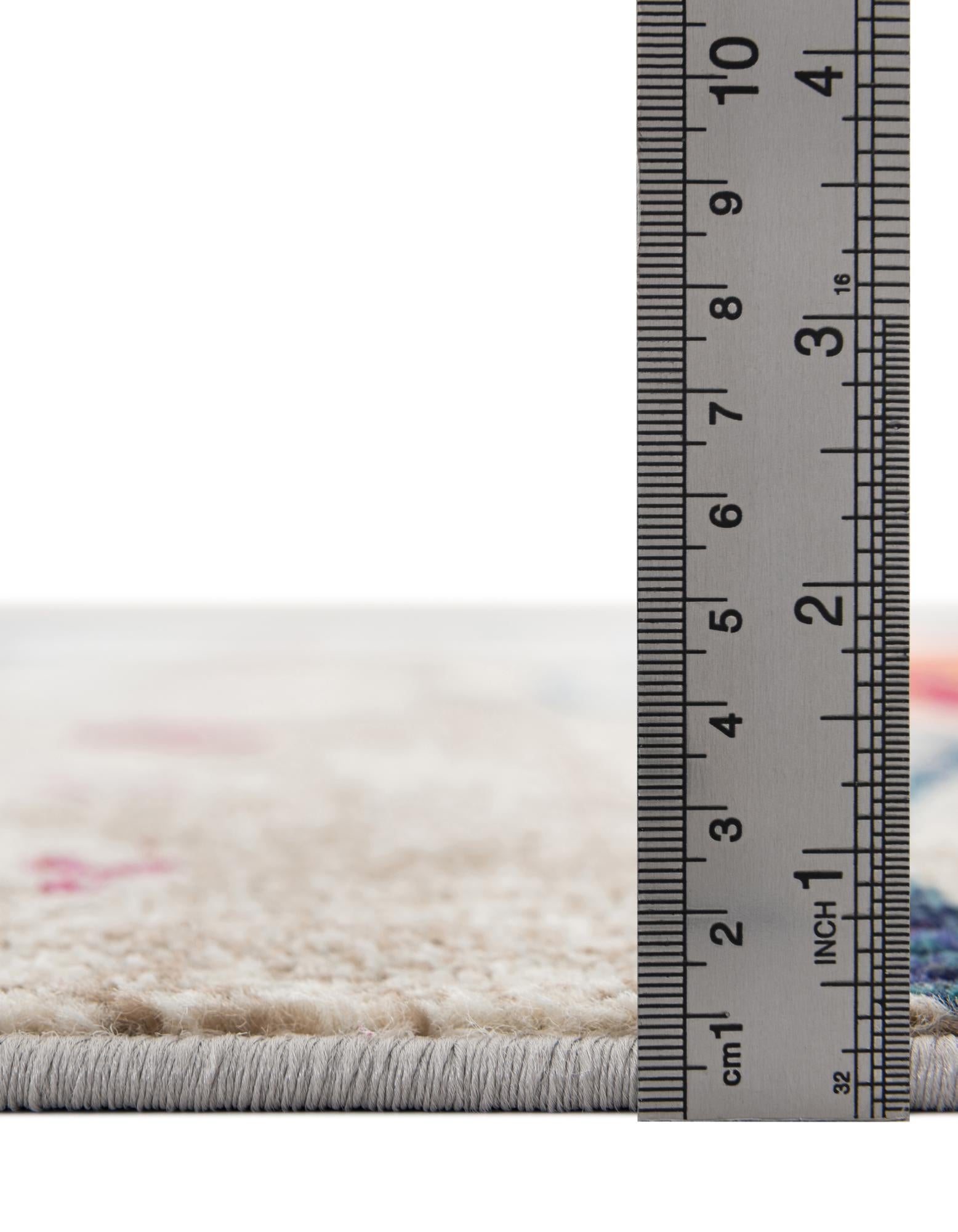 3' 3 x 3' 3 Washable Vivid Round Rug