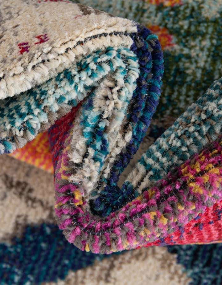 3' 3 x 3' 3 Washable Vivid Round Rug