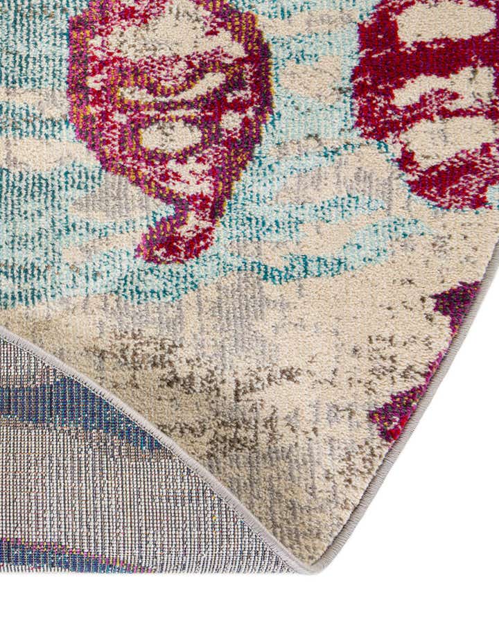 3' 3 x 3' 3 Washable Vivid Round Rug