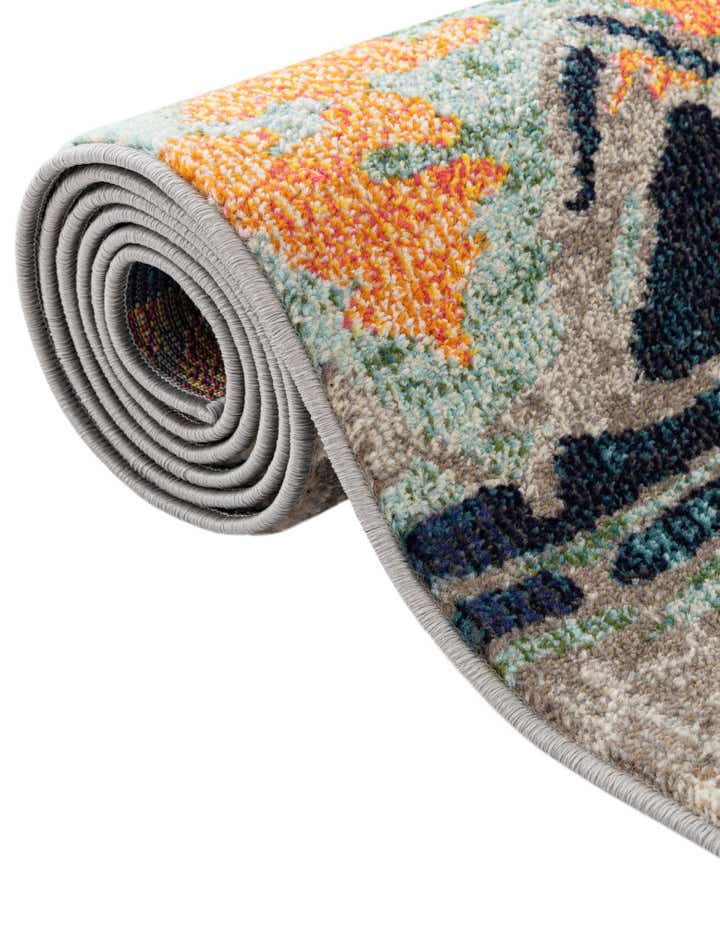 3' 3 x 3' 3 Washable Vivid Round Rug
