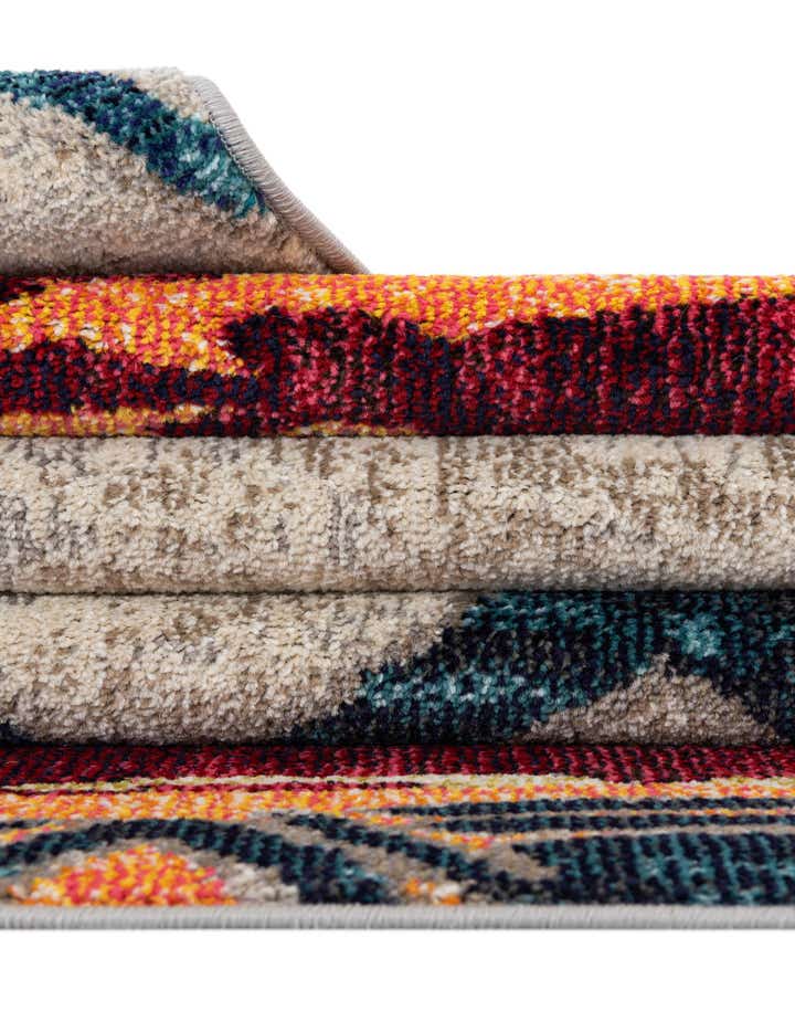 3' 3 x 3' 3 Washable Vivid Round Rug
