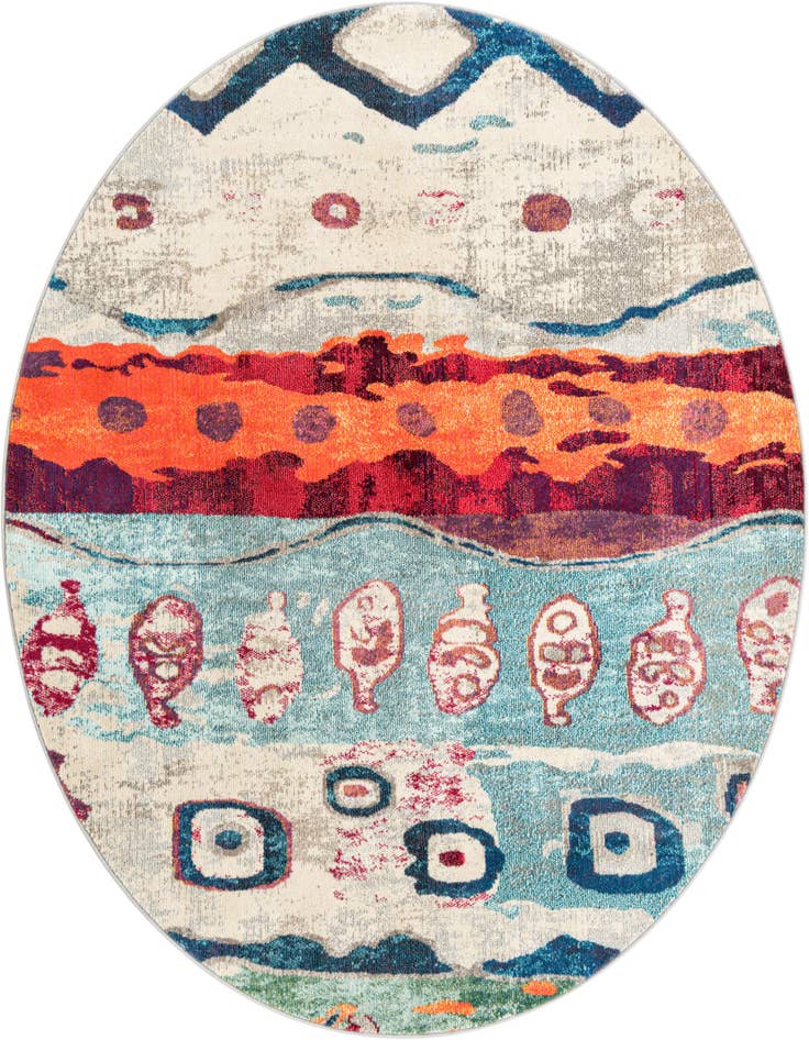 Detail image of 7' x 7' Washable Vivid Round Rug