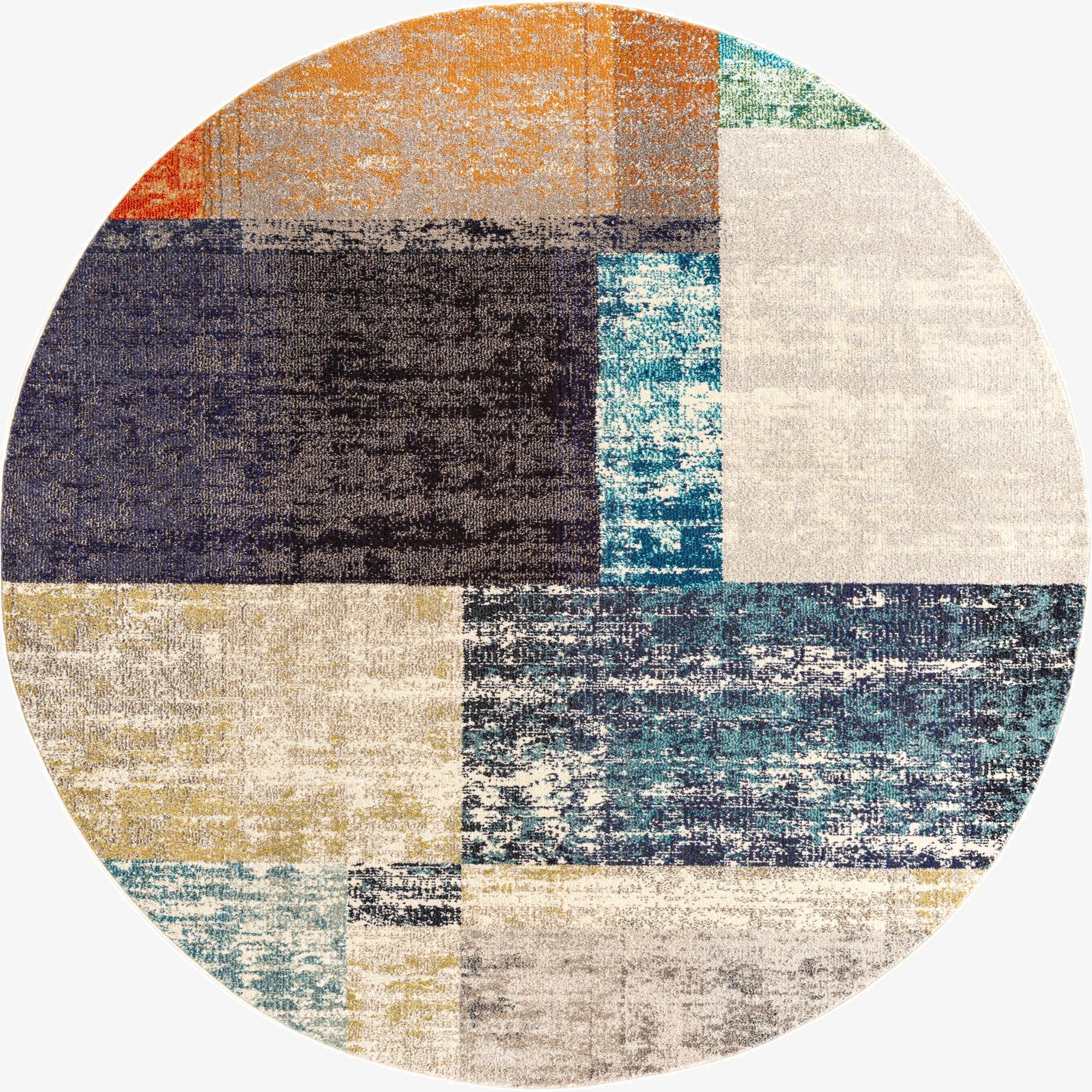 7' x 7'  Washable Vivid Round Rug
