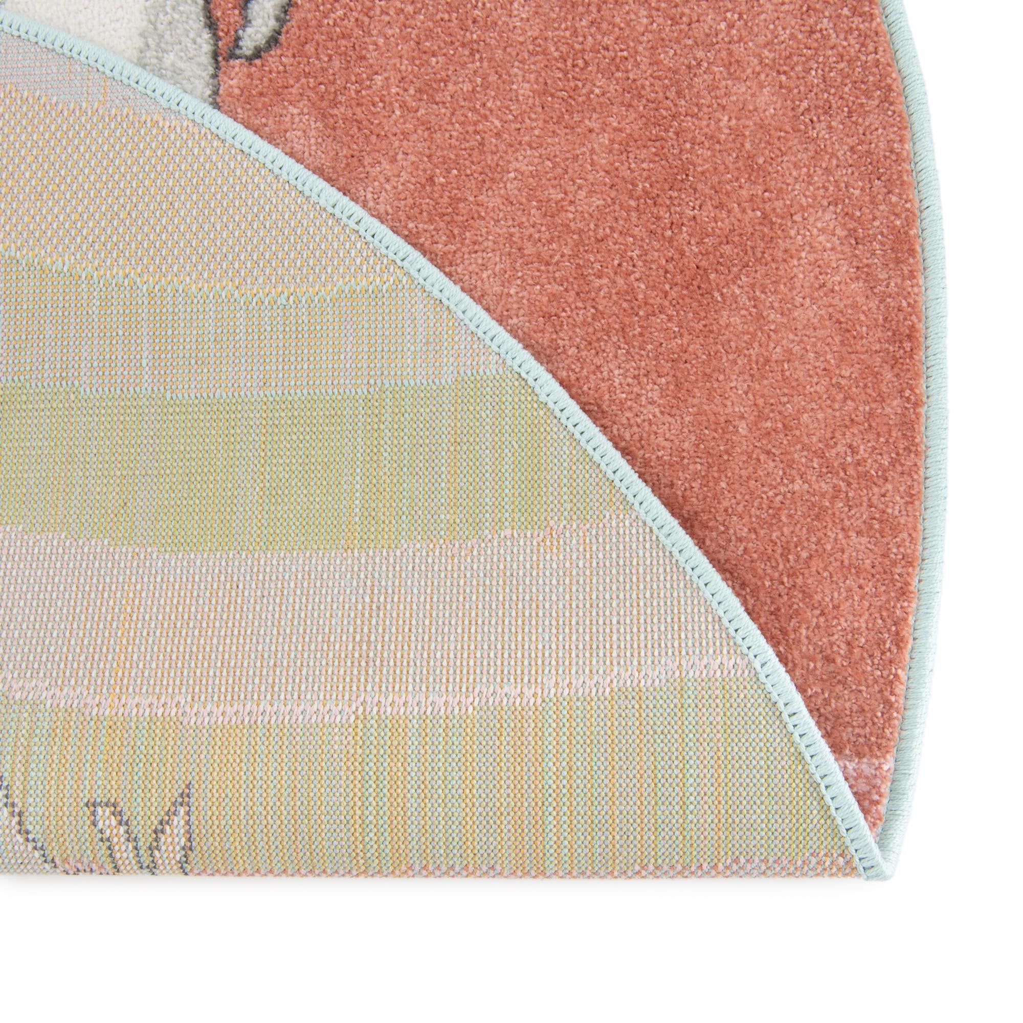 5' 3 x 5' 3 Unicorn Whimsy Kids Round Rug