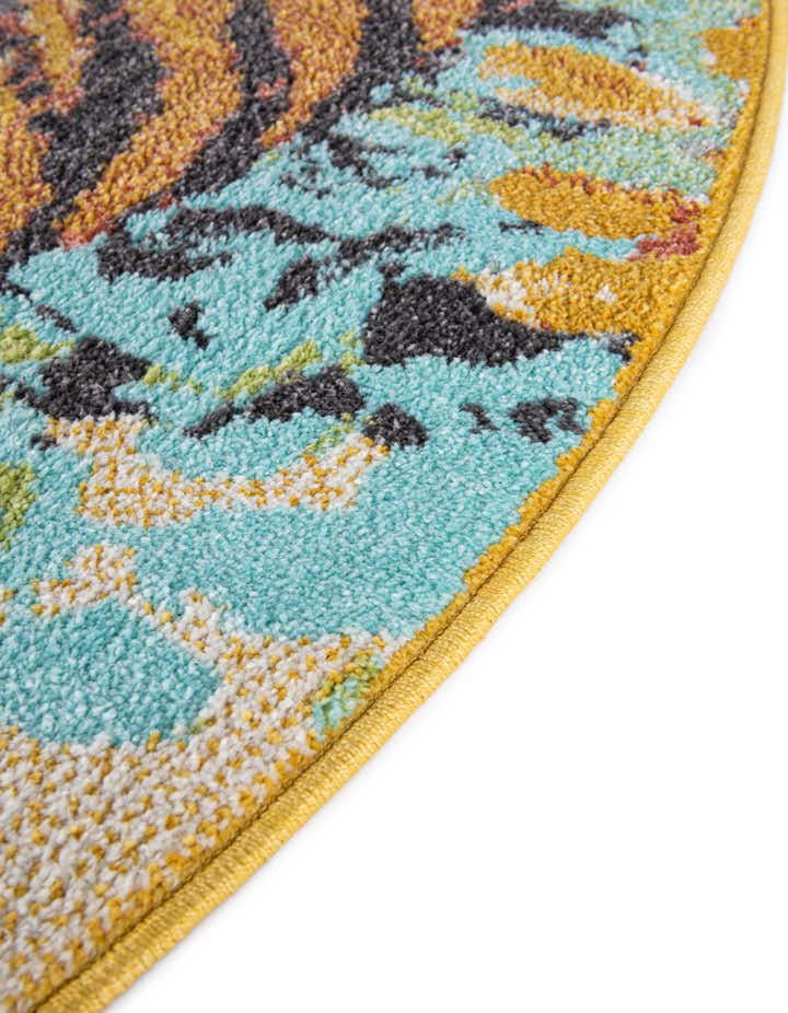 5' 1 x 5' 1 Tiger Whimsy Kids Round Rug