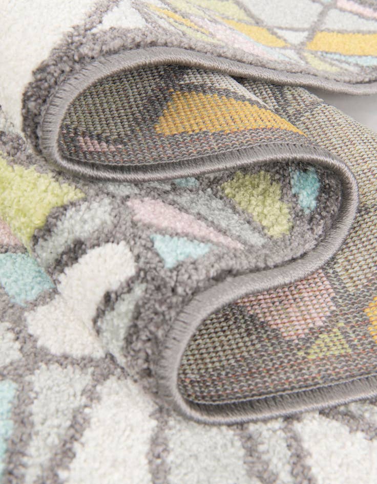 Detail image of 3' 3 x 3' 3 Stained Glass Whimsy Kids Round Rug