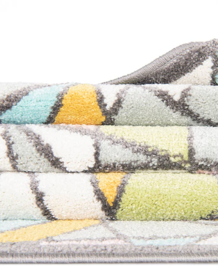 Detail image of 3' 3 x 3' 3 Stained Glass Whimsy Kids Round Rug