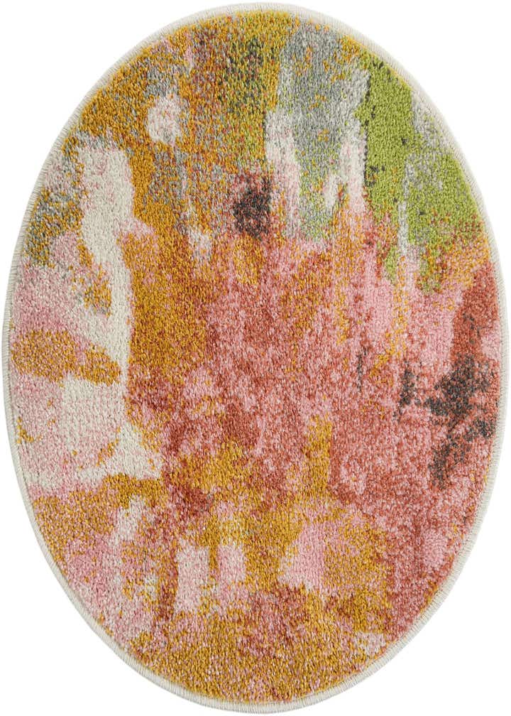 2' 2 x 2' 2 Abstract Whimsy Kids Round Rug
