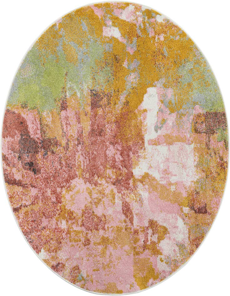 Detail image of 5' 1 x 5' 1 Abstract Whimsy Kids Round Rug
