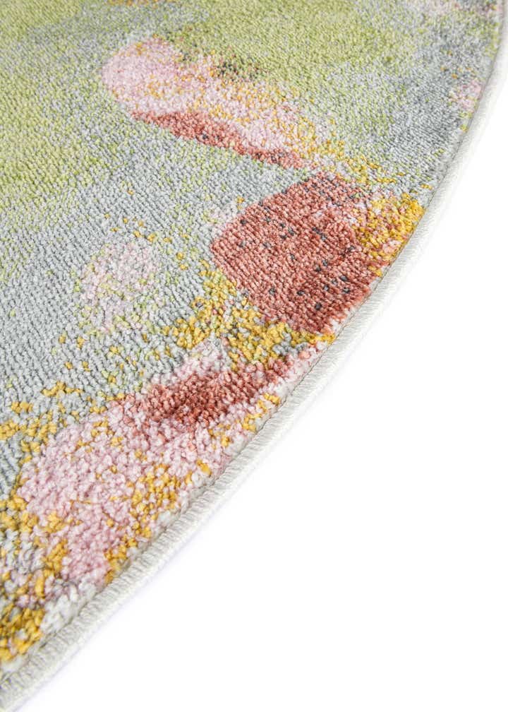 2' 2 x 2' 2 Abstract Whimsy Kids Round Rug