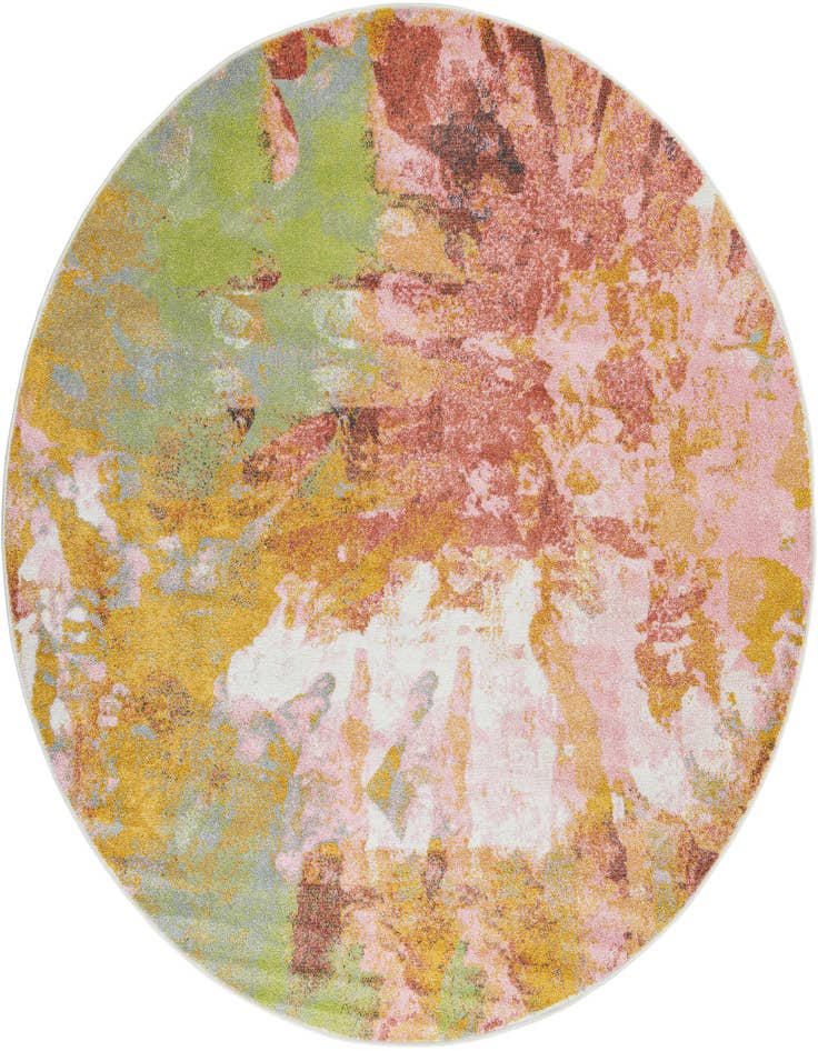 Detail image of 7' 10 x 7' 10 Abstract Whimsy Kids Round Rug