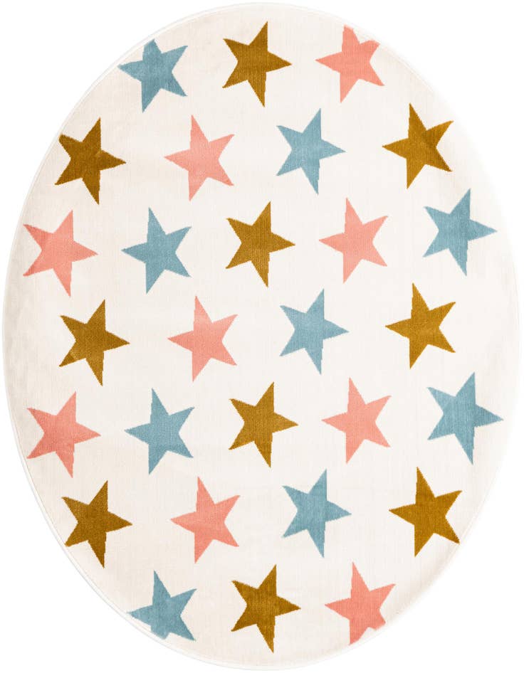 Detail image of 5' 3 x 5' 3 Whimsy Kids Round Rug