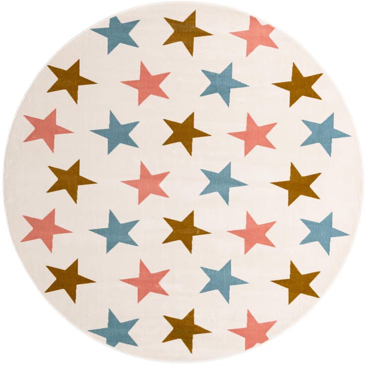 Detail image of 7' 10 x 7' 10 Whimsy Kids Round Rug