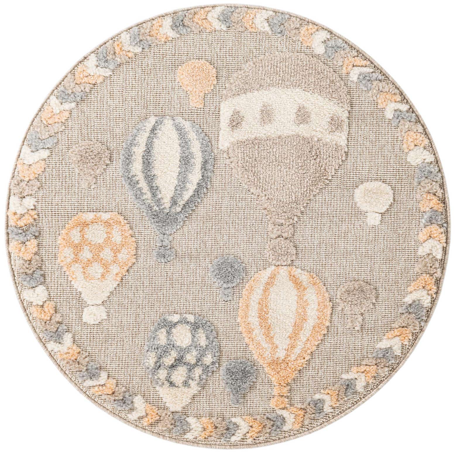 3' x 3' Whimsy Kids Round Rug