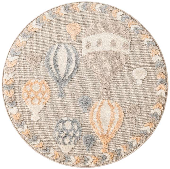 3' x 3' Whimsy Kids Round Rug