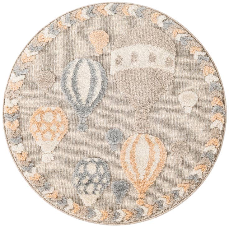 Detail image of 3' x 3' Whimsy Kids Round Rug