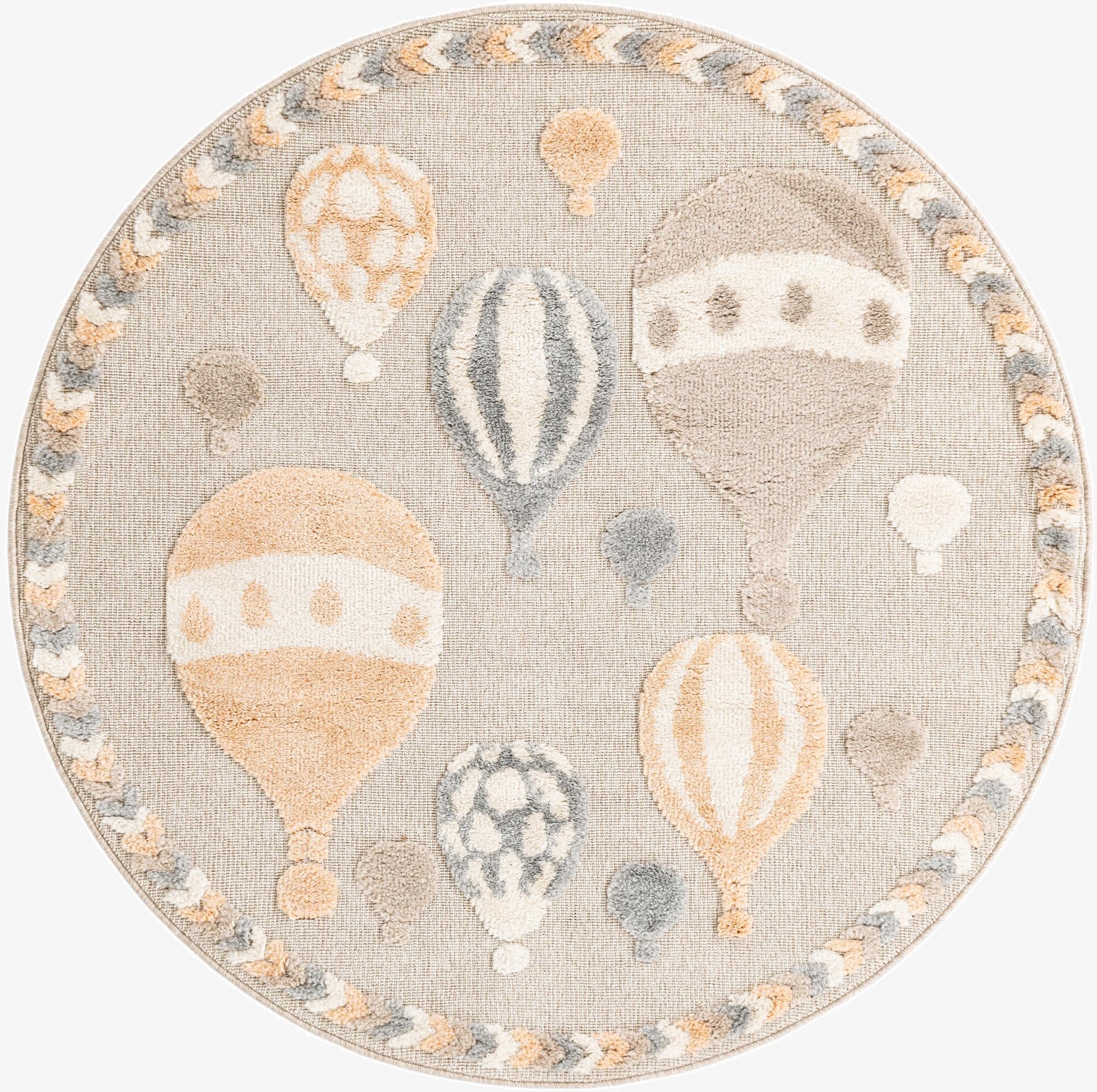 5' x 5' Whimsy Kids Round Rug