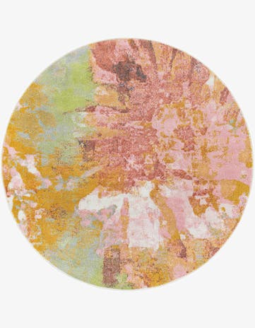 6' 1 x 6' 1 Abstract Whimsy Kids Round Rug