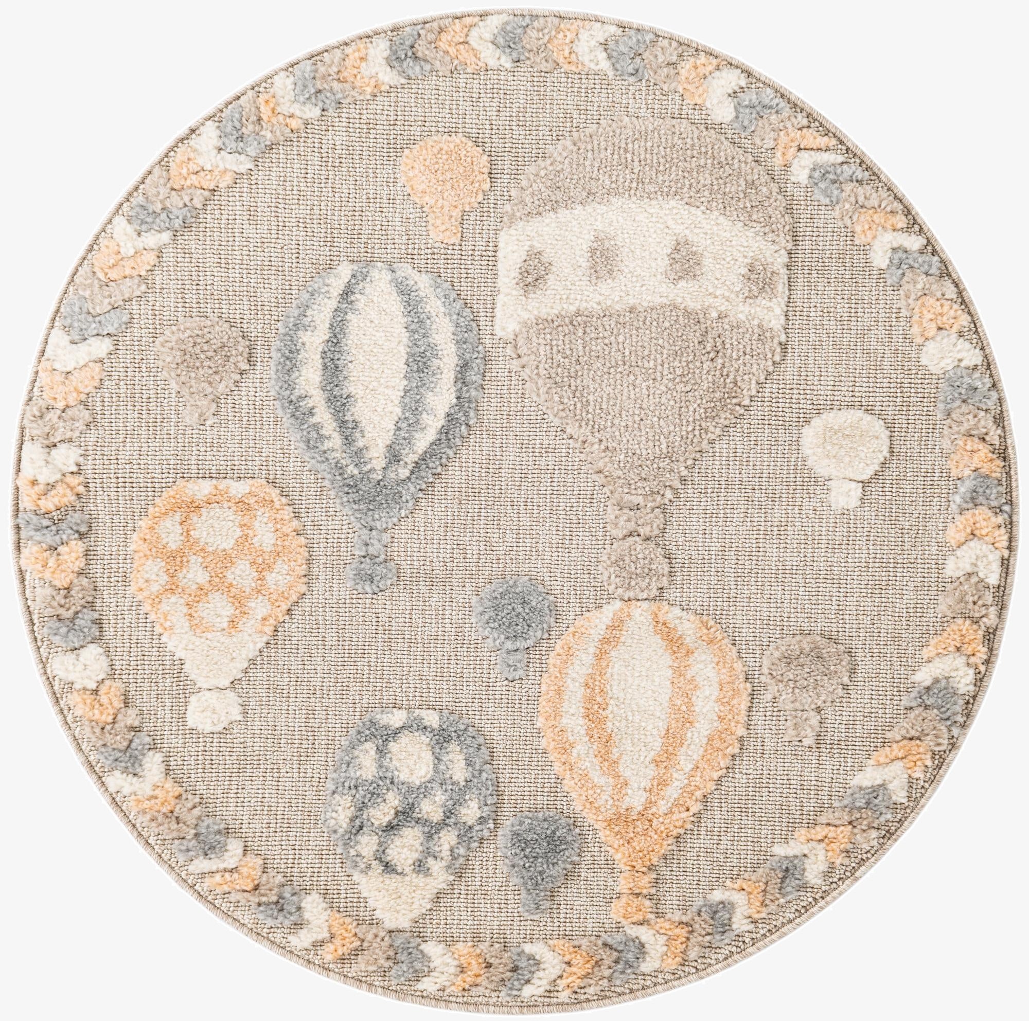 3' x 3' Whimsy Kids Round Rug