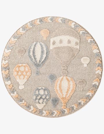 3' x 3' Whimsy Kids Round Rug