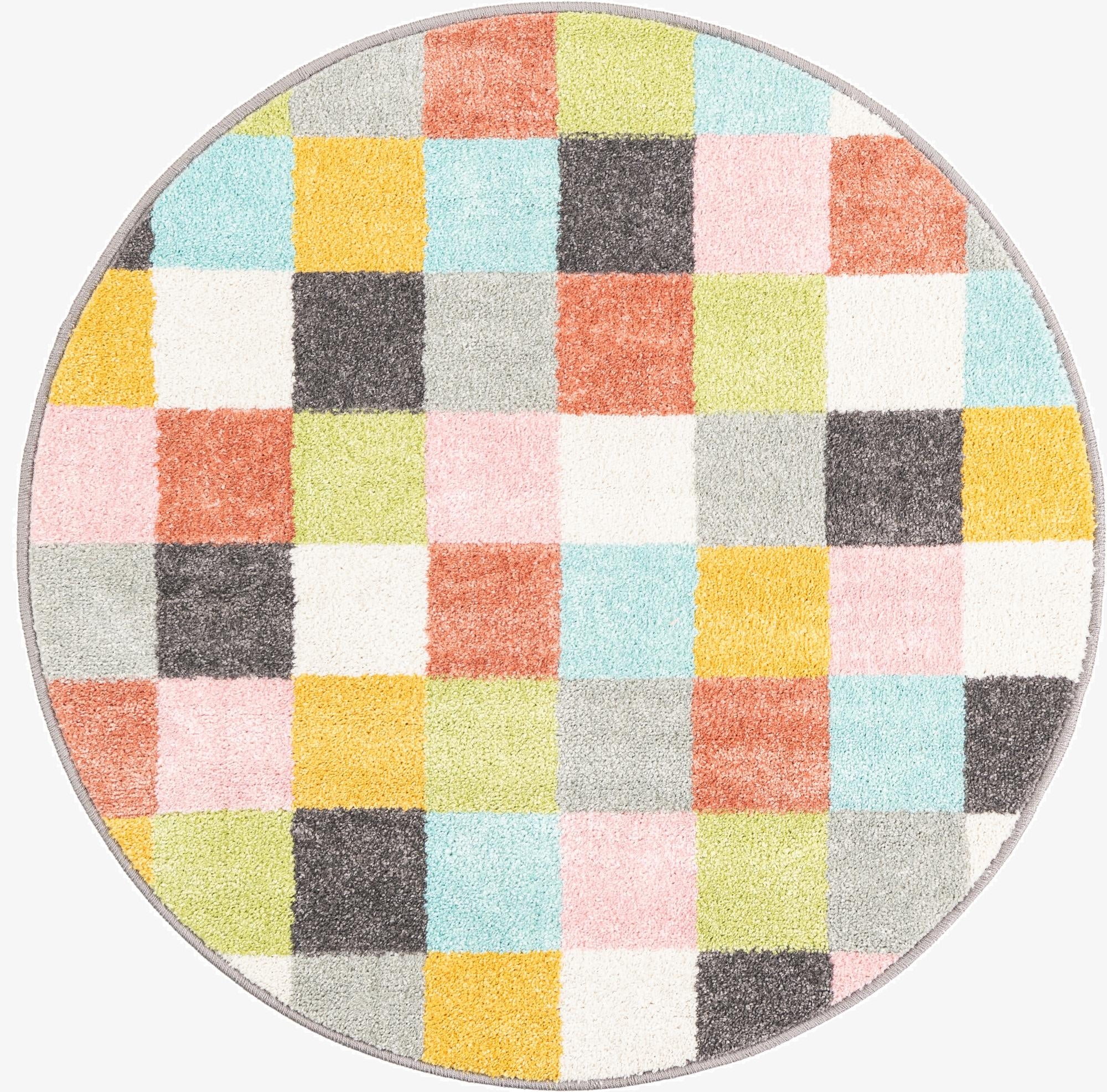 Primary image 3' 3 x 3' 3 Checkered Whimsy Kids Round Rug