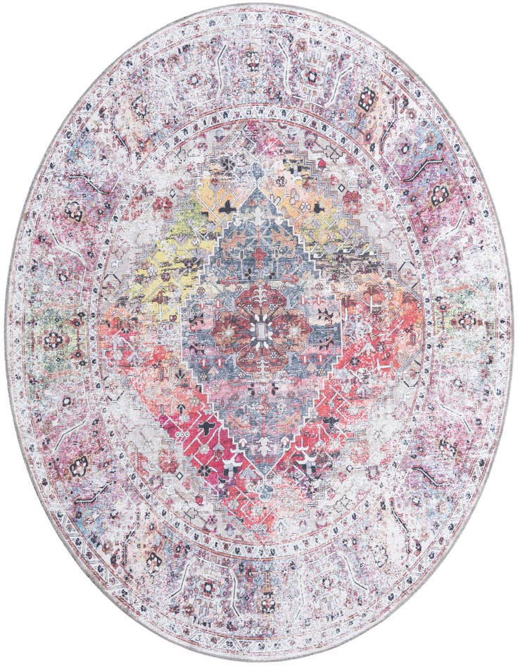 Detail image of 7' 10 x 7' 10 Washable Yara Round Rug