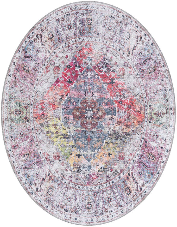 Detail image of 6' x 6' Washable Yara Round Rug