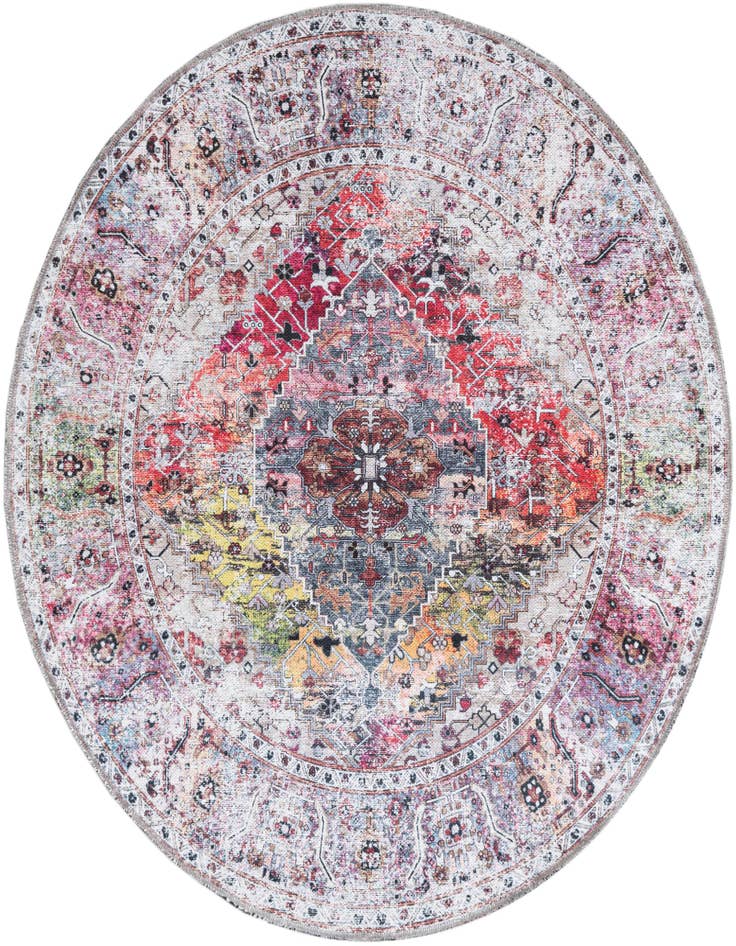 Detail image of 4' x 4' Washable Yara Round Rug