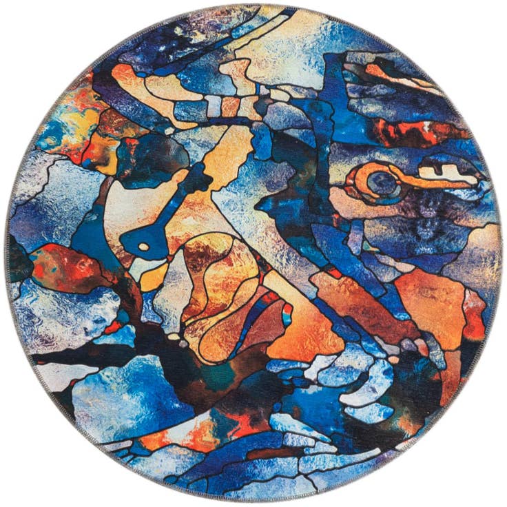 Detail image of 4' x 4' Yara Round Rug