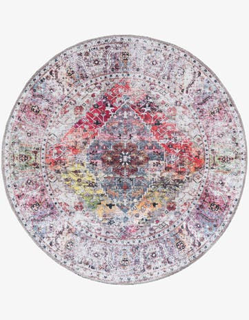 4' x 4' Washable Yara Round Rug