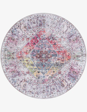 6' x 6' Washable Yara Round Rug