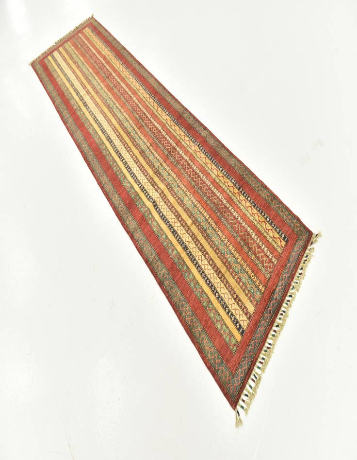 Detail image of 2' 8 x 9' 8  Hand Knotted Ariana Ziegler Runner Rug