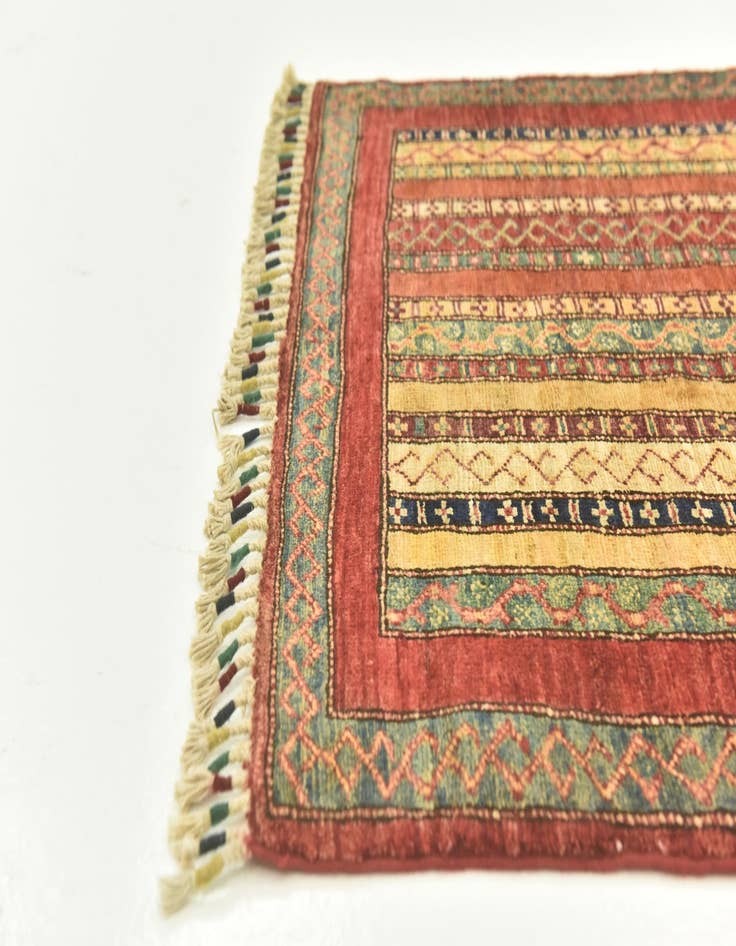 Detail image of 2' 8 x 9' 8  Hand Knotted Ariana Ziegler Runner Rug