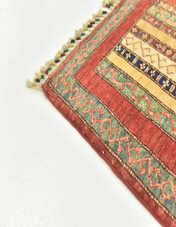 Detail image of 2' 8 x 9' 8  Hand Knotted Ariana Ziegler Runner Rug