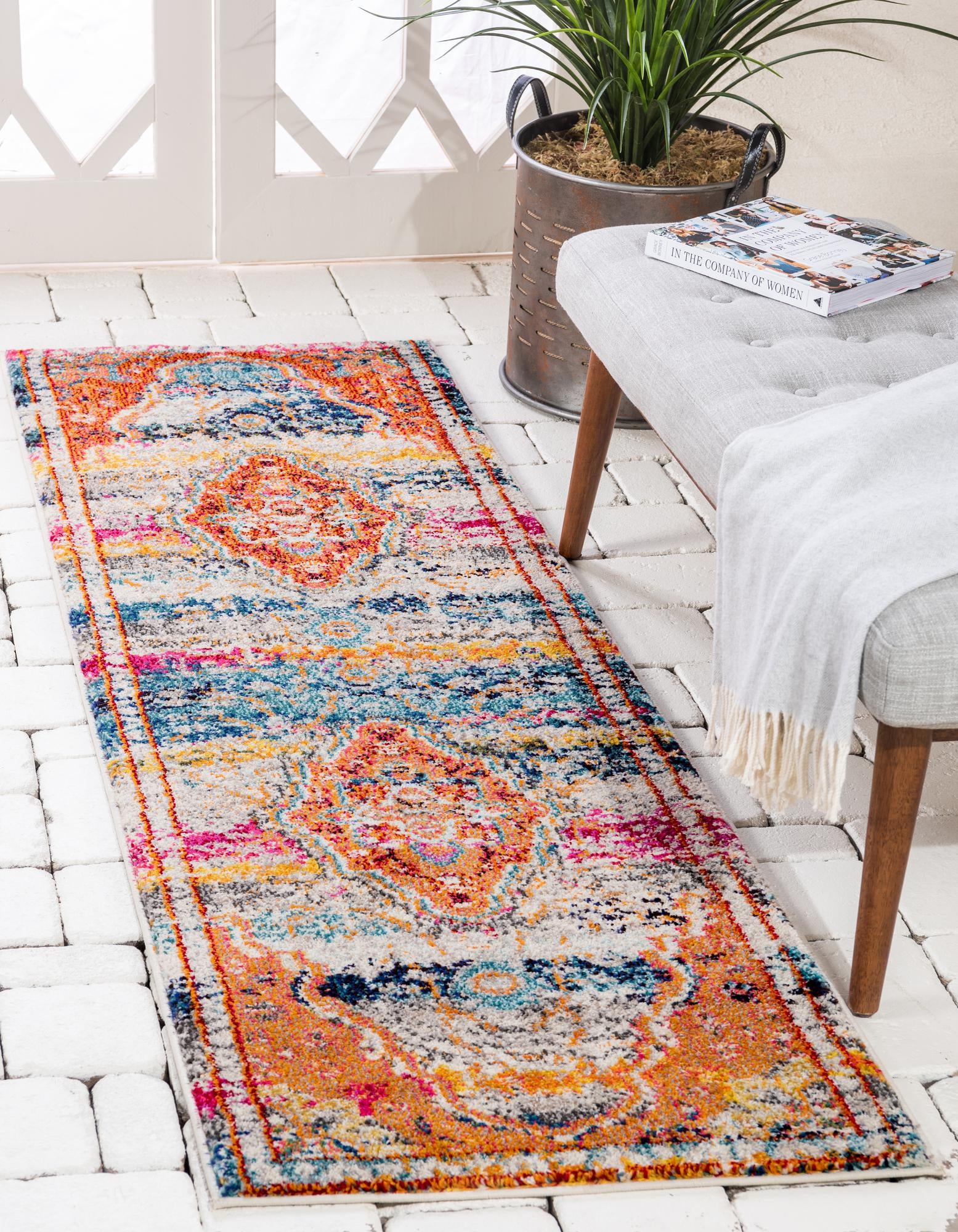 2' x 6' 9 Washable Arte Runner Rug