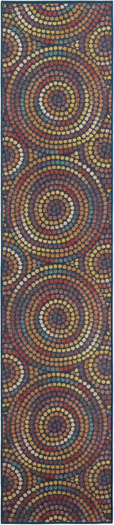 2' 7 x 12'  Washable Baja Indoor / Outdoor Runner Rug