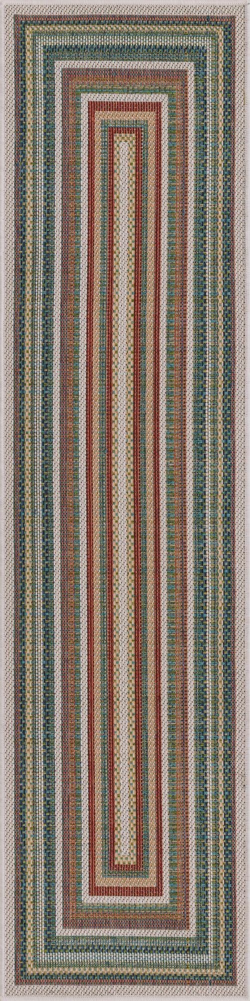 2' 7 x 13'  Washable Baja Indoor / Outdoor Runner Rug