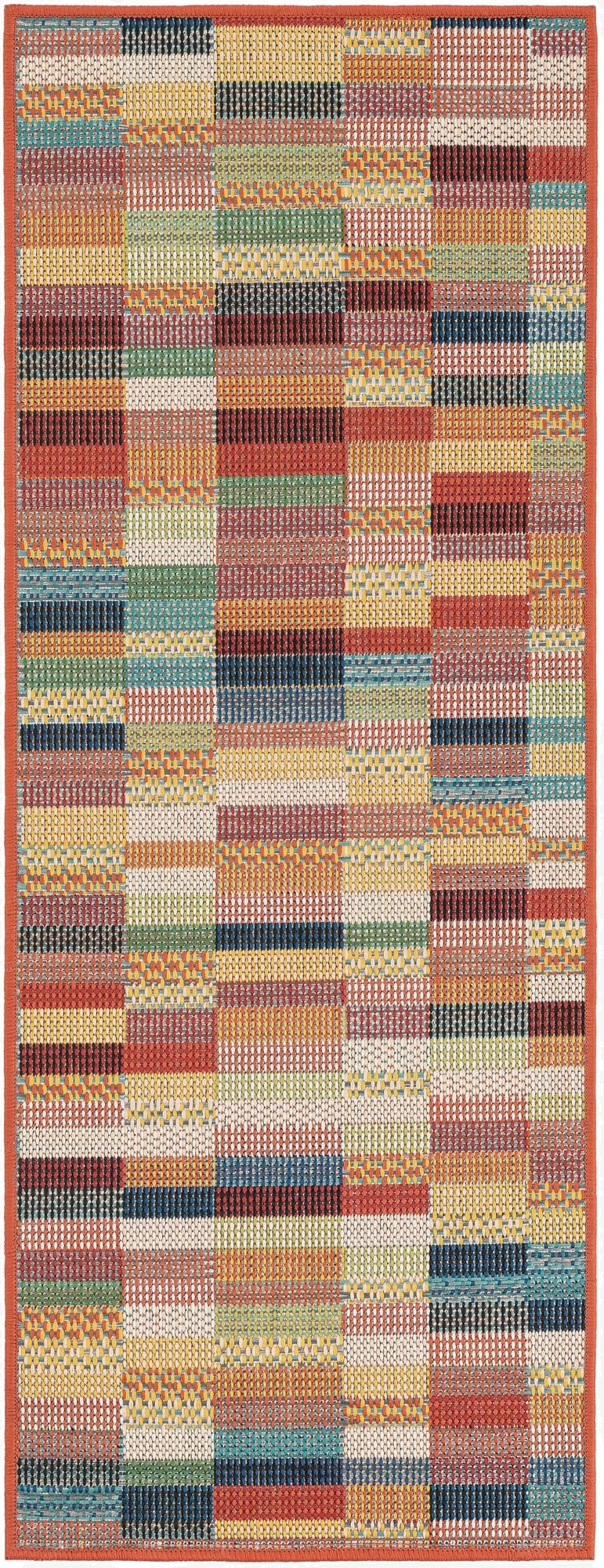 2' x 5' 1  Washable Baja Indoor / Outdoor Runner Rug