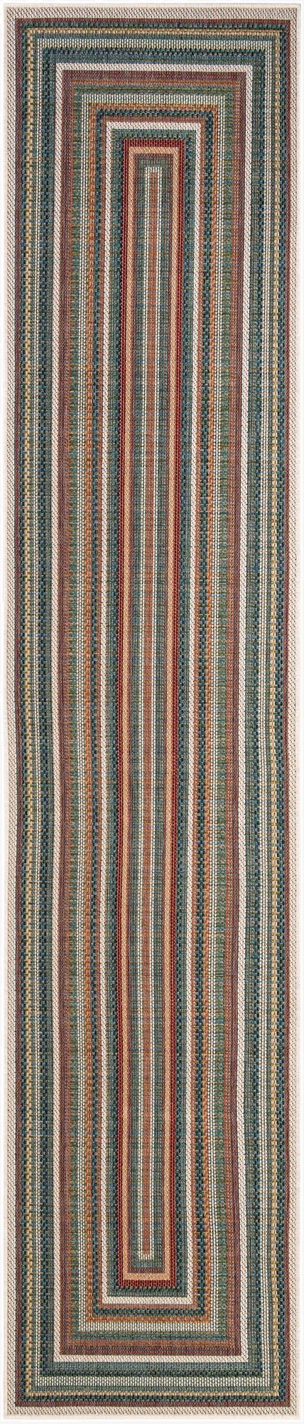2' 7 x 12'  Washable Baja Indoor / Outdoor Runner Rug