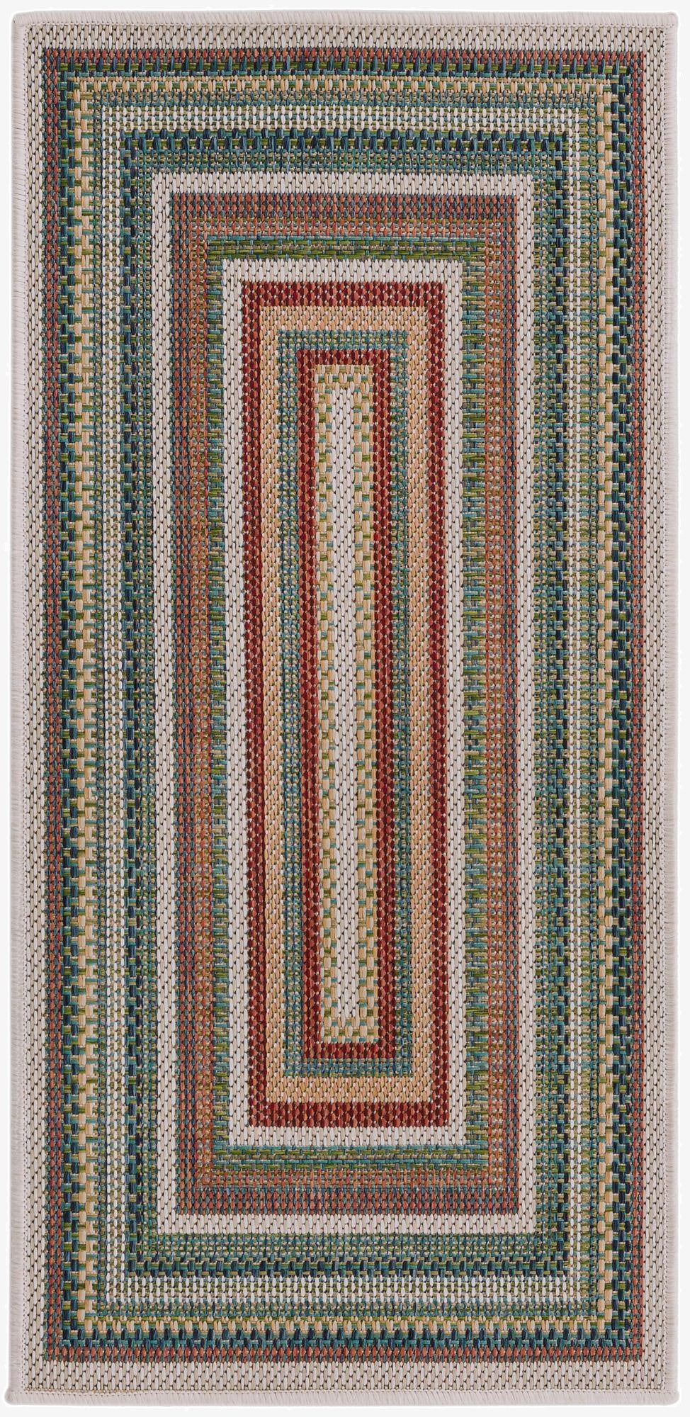 2' x 4'  Washable Baja Indoor / Outdoor Runner Rug