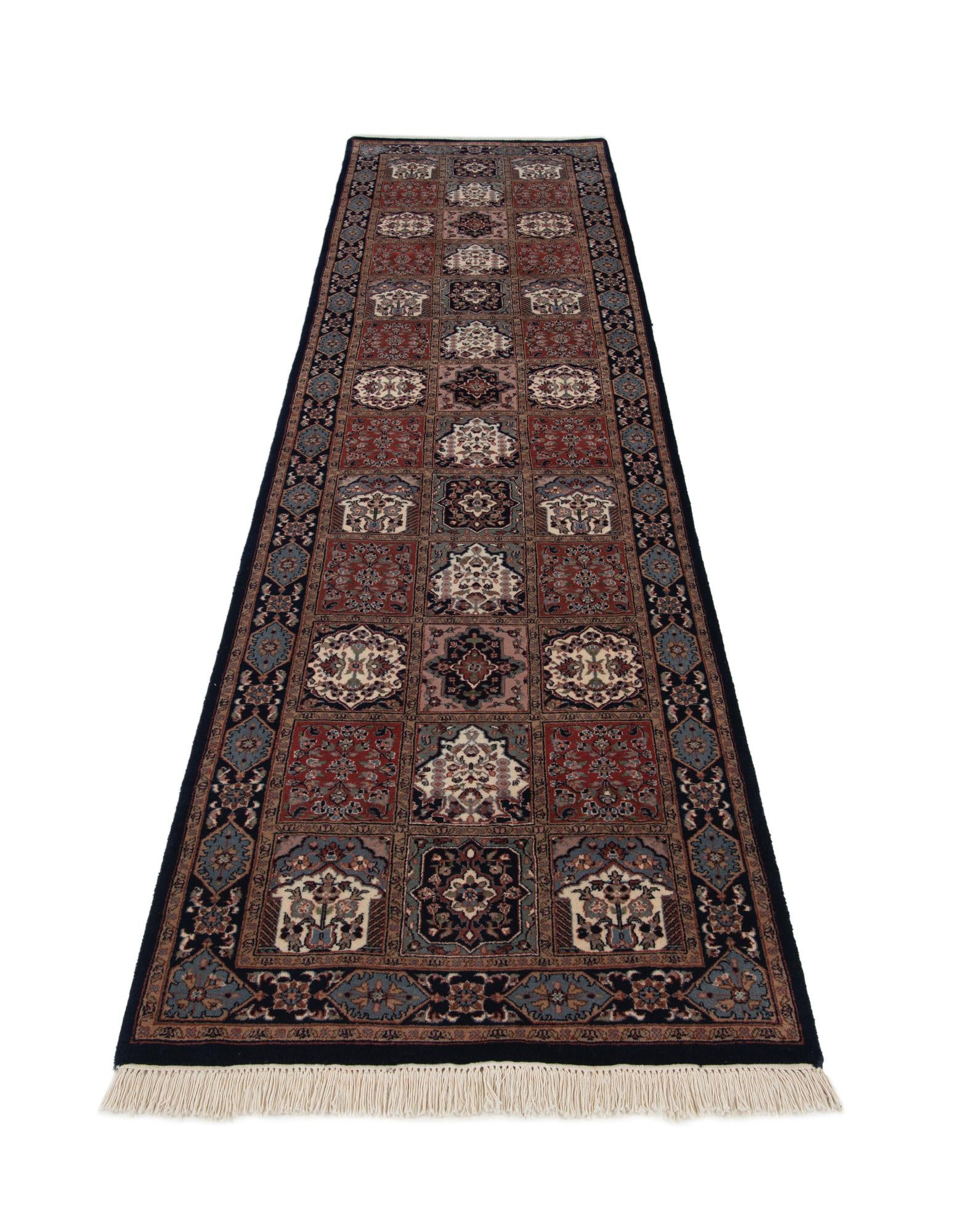 3' x 11' 4 Hand Knotted Bakhtiar Wool Runner Rug