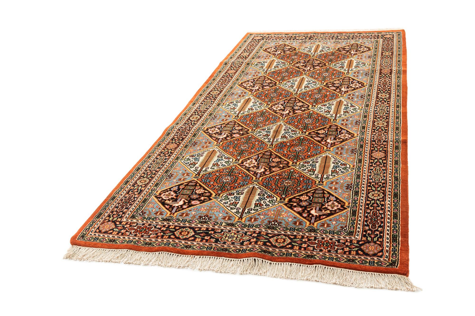 5' 4 x 11' Hand Knotted Bakhtiar Wool Runner Rug