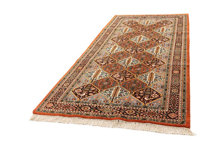 Detail image of 5' 4 x 11' Hand Knotted Bakhtiar Wool Runner Rug