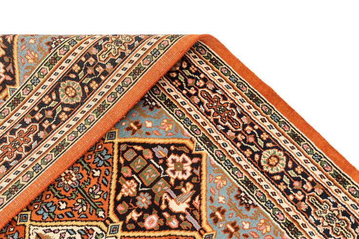 Detail image of 5' 4 x 11' Hand Knotted Bakhtiar Wool Runner Rug