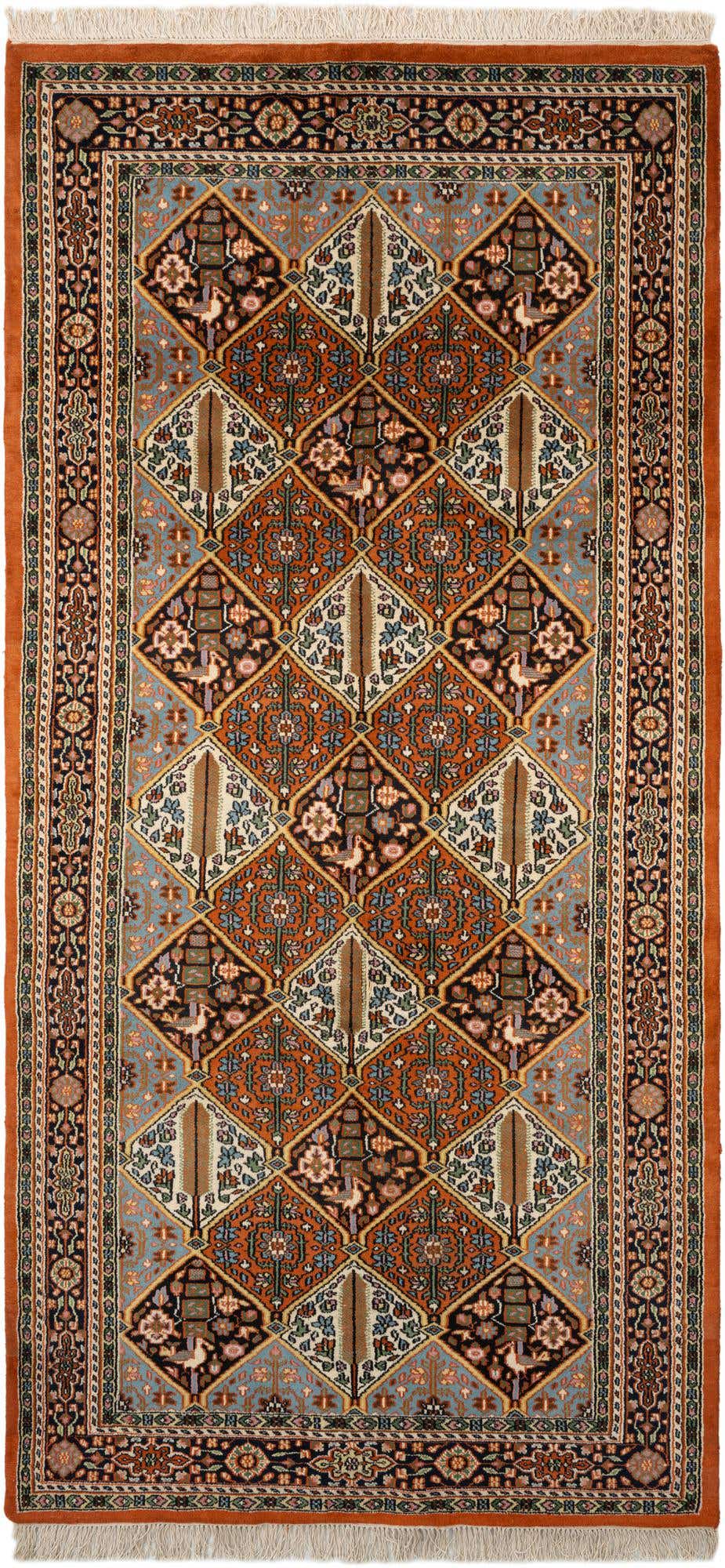 5' 4 x 11' Hand Knotted Bakhtiar Wool Runner Rug