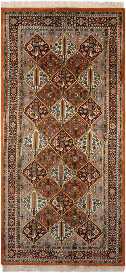 Detail image of 5' 4 x 11' Hand Knotted Bakhtiar Wool Runner Rug