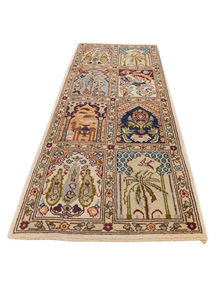 Detail image of 2' 5 x 5' 2 Hand Knotted Bakhtiar Wool Runner Rug