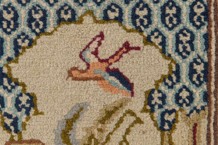 2' 5 x 5' 2 Hand Knotted Bakhtiar Wool Runner Rug