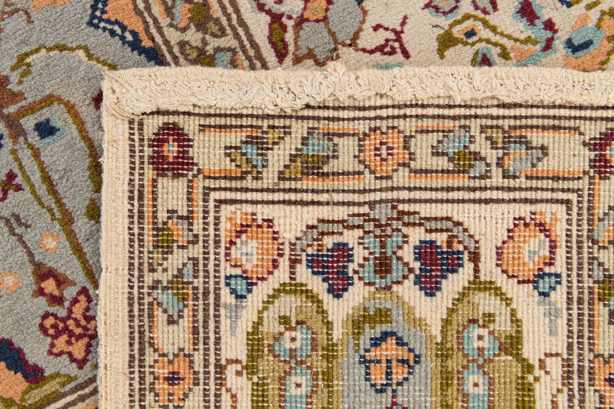 2' 5 x 5' 2 Hand Knotted Bakhtiar Wool Runner Rug